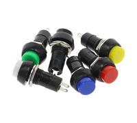 12pcs 2PIN 12mm Latching/Momentary Push Button Switch PBS-11A PBS-11B 3A 250V AC 6Color Bell button NWPNLXEA(Blau,Momentary)