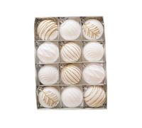12PCS 6CM Boule de Noël Ornements Arbre Décorations pour les Vacances de Mariage Arbre de Noël Décoration Boule Suspendue C