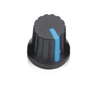 12pcs 6mm Trou D'arbre Dia Plastique Plastique Fileted Potentiomètre Moule Caps,Blue