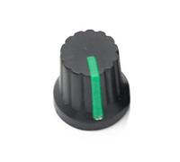 12pcs 6mm Trou D'arbre Dia Plastique Plastique Fileted Potentiomètre Moule Caps,Green