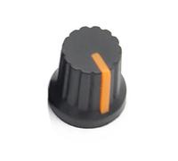 12pcs 6mm Trou D'arbre Dia Plastique Plastique Fileted Potentiomètre Moule Caps,Orange