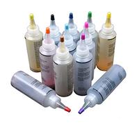 12pcs accessoires permanents peintures textiles un pas jacquard coloré de cravate kit tissu tissu non toxique vêtements en spirale graffiti tissu décoration