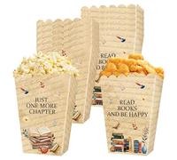 12pcs accessoires pour fêtes sur le thème des livres boîtes à pop corn sacs | 12pcs accessoires pour fêtes sur le thème des livres boîtes à pop corn sacs cadeaux bonbons sacs cadeaux décorations pour
