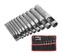 12pcs Acier Creux Cuir Punch Set 3-19mm (1/8-3/4 Pouce) Outils Professionnels de Perçage