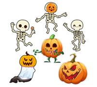 12pcs Aimants de Réfrigérateur d'halloween, Aimant Drôle Réfrigérateur Réutilisables Aimant Halloween Squelette Aimants de Citrouille pour la Maison Le Bureau l'École la Décoration