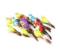 12Pcs Artificial Simulation Foam Birds, Mini Decorative Fake Birds Beautiful Colorful Simulation Foam Decor Garden Plants Decoration Ornament
