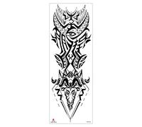 12pcs Autocollants De Tatouage De Bras Complet Poseidon Bras De Lion Bras De Fleur Imperméable Ensemble D'autocollants De Tatouage De Bras Complet M2477