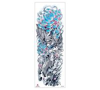 12pcs Autocollants De Tatouage De Bras Complet Poseidon Bras De Lion Bras De Fleur Imperméable Ensemble D'autocollants De Tatouage De Bras Complet M9981