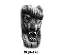 12pcs Autocollants De Tatouage De Lion De Serpent De Dragon Animal Hommes Et Femmes Autocollants De Tatouage De Transfert Temporaire De Couleur Noir Et Blanc M9186