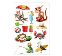 12pcs Autocollants De Tatouage Imperméables De Dessin Animé Pour Enfants Autocollants Pour Enfants Autocollants De Tatouage Temporaire Flamant Licorne M5741