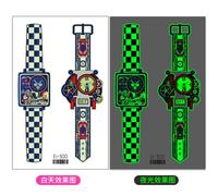 12pcs Autocollants De Tatouage Lumineux Pour Enfants Imperméable Dinosaure Licorne Dessin Animé Montre Lumineuse Autocollants De Tatouage M8371