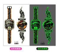 12pcs Autocollants De Tatouage Lumineux Pour Enfants Imperméable Dinosaure Licorne Dessin Animé Montre Lumineuse Autocollants De Tatouage M7891