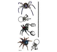12pcs Autocollants De Tatouage Tridimensionnels Autocollants De Tatouage Oiseaux, Poissons, Insectes, Animaux Et Plantes, Impression Couleur Numérique M2349