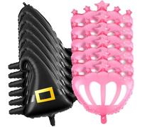 12pcs ballons méchants, princesse et sorcière décorations de fête méchantes, feuille d'aluminium facile à gonfler ballons d'anniversaire pour fournitures de décoration fête 'anniversair