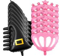 12pcs ballons méchants, princesse et sorcière décorations de fête méchantes, feuille d'aluminium facile à gonfler les ballons d'anniversaire pour les fournitures de décoration fête 'anniversaire