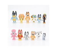 12Pcs Bluey Family And Friends Action Figures Model Toy Set Kids Gift