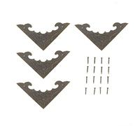 12Pcs Boîte en Bois Coin Protecteurs en Métal De Fer Bronze Coin Protecteur Bord Sécurité Garde Décoration Antique Style Bijoux Scrapbook Livre Coin Décor(S)