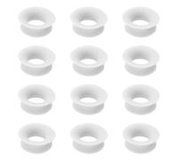 12pcs Bouchons d'Oreille Mute, Silencieux en Silicone Mute Style Pack for Earplugs Pack de Style Muet à Boucle pour le Voyage à la Bibliothèque du Bureau à Domicile (Blanc)
