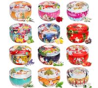 12PCS Bougies de Noël Bougies Parfumées 2.5oz Bougies d'aromathérapie Parfumées pour elle Bougies Parfumées pour Noël, Anniversaire, Thanksgiving, Fête des mères