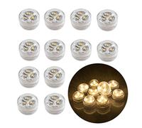 12pcs Bougies LED Vacillante Sans Flamme Lampes sous-marines LED Éclairage Submersible Fonctionnant sur Batterie Décoration Noël Mariage Anniversaire Fête Blanc Chaud
