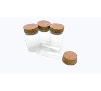 12pcs Bouteille En Verre De Tube à Essai Transparente Avec Bouchon En liège, capacité De Stockage De 20ml, diamètre extérieur Bocaux Verre De 30 mm (12, 20ml)