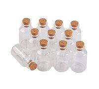 12pcs Bouteille En Verre Transparente Bocaux Avec Bouchon En liège, capacité De Stockage De 22 ml, c'est Juste Une De 9 modèles différents (12, 22ml)
