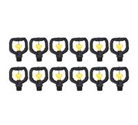 12pcs Buses de gicleurs de Jardin rotatifs | G1 / 2 mâle mâle Économie d'eau Irrigation | Couverture à 360 ° pour la pelouse/Cour/Serre | Plastique Robuste, 65% d'économies