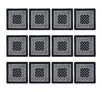 12pcs Cashew Flower Print Headscarf Large Square Head Scarf Fashion Bandana Headscarf for Outdoor Activity Colorful Bandana Head Scarf