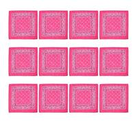 12pcs Cashew Flower Print Headscarf Large Square Head Scarf Fashion Bandana Headscarf for Outdoor Activity Colorful Bandana Head Scarf