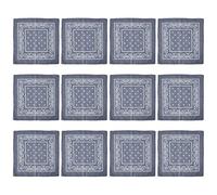 12pcs Cashew Flower Print Headscarf Large Square Head Scarf Fashion Bandana Headscarf for Outdoor Activity Colorful Bandana Head Scarf