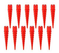 12pcs Cheville en Plastique, Ancrage Bois Kit de Réparation de Trou de Charnière de Porte Convient aux Vis à Bois de Tailles #2 à #16 pour Réparation de Trous de Vis Dénudés(Rouge)