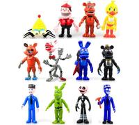 12pcs Cinq nuits à Freddy Figurine Jouet FNAF Bonnie Foxy Chica Ours PVC Anime Poupées Cadeau