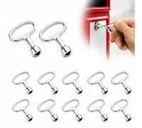 12PCS Clé Purge Radiateur 8 mm en Acier Inoxydable arrée Universelle Pour Chauffage, Coffrets Techniques, Armoires, Poubelles Et Maintenance Multifonction Avec Cle Triangle Pour Déblocage