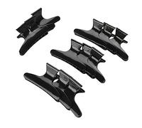 12pcs Clips de Cheveux de Papillon Noir - Pinces de Cheveux à Poignée Antidérapante pour la Section, le Style et les Accessoires de Coiffure