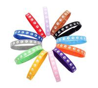 12pcs Collier de Compagnie décoratif pour Chiens et Chats Tissu Doux avec Motif d'empreinte Accessoires pour Animaux de Compagnie sûrs et durables Couleurs aléatoires Couleur