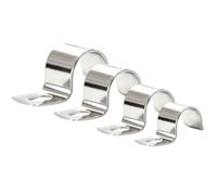 12pcs Collier de Serrage en U, Ø 32 mm Patte de Fixation Latérale, 304 Acier Inoxydable Bride de Fixation Attache pour Tube Conduits et Câbles