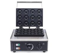 12pcs Commercial électrique Donut mini Maker Machine Gaufrier Machine 1500W Poêle antiadhésive dessert diy en acier inoxydable