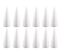 12pcs Cônes en Mousse Styrofoam Cône Cone Cone de Mousse Cône de Noël Polystyrène Foam pour la Table Centrale de Table de Table de Noël Décoration de Mariage (10 cm).