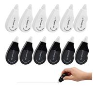 12pcs Correction Mini Pocket Mouse Rubans Correcteurs, 4 M X 5 Mm Rouleaux De Correction, Ruban Correcteur, Correcteur Souris, Roller Correcteur Pour L'ecole Et Au Bureau (Noir-Blanc)