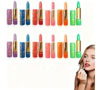12PCS Couleur Magique Changeant Avec la Température, rouge a levre magique, Brillant à Lèvres Hydratant Lèvre Pulpeuse Ensemble de Maquillage Pour Les Lèvres Longue Durée