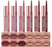 12pcs Crayon À Lèvres Mat Et Ensemble De Rouge À Lèvres 24 Heures Nus Étanche Beauté Maquillage Kit Lipgloss Pour Femmes Crayon À Lèvres Rouge Lifter Brillant À Lèvres Cadeaux