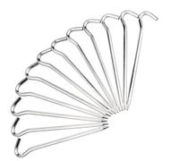 12pcs de Tente Agrafes de Jardin Piquets de Tente en Métal Robuste Crochets de Clôture de Bordure de pour Jardin Extérieur Décoration De Noël Piège de Camping Piquets de Sol en Acier
