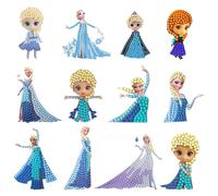 12PCS Diamond Painting Kit Enfant, Diamond Painting Autocollants Kits, Stickers Diamond Painting, Broderie Diamant pour Enfants et Débutants Adultes