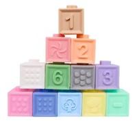 12pcs enfants en caoutchouc souple polygonal forme avec blocs squeeze son ballon Jouets G