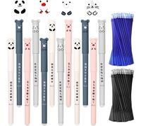 12pcs Erasable Gel Pens, 0.35 Mm Rollerball Friction Pens, Erasable Ballpoint Pens, Friction Pens With Cartoon, Cute Animal Gel, Ink For School, Office, Home