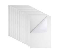 12pcs Feuilles de Feutre Autocollantes, 20x30cm Feuilles de Feutre en Tissu Collant Meuble Tissu Collant Doux pour Boîte à Bijoux Tiroir Bricolage (Blanc)