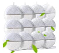 12PCS Filtre Fontaine Eau Chat Ronde, Filtres Fontaine de Remplacement, Cat Filtre de Rechange de Fontaine D'animal Familier pour 84 FL oz / 2,5 L de Fontaine à Boire (F-016B)