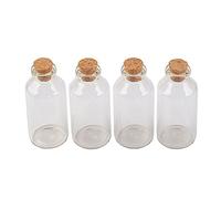 12pcs Fiole en Verre Transparent Bocaux en Verre avec Bouchon Liège, Capacité De Stockage De 30 ML, C'est Juste Une De 9 modèles différents (12, 30ml) …