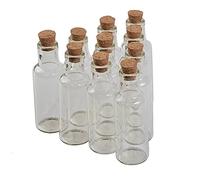 12pcs Flacon De Verre Transparent à Cork,La capacité Est 35ml,Peut être utilisé Pour faire Un Voeu Bouteille Et Puis Le Jeter Dans La Distance (12, 35ml)