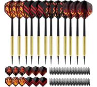 12pcs Flechette Pointe Plastique Jeu de Fléchettes à Pointe Souple, 100pcs Embouts de Remplacement, 24 Ailes de Fléchettes, Set Sécurisé et Durable pour Cible Électronique